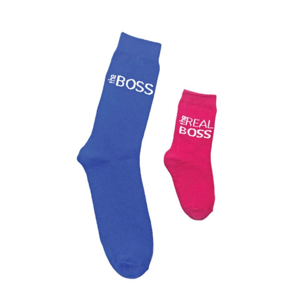 2-pair Sidekicks Boss - Real Boss - Daddy and Me Socks Set - TheToysRoom