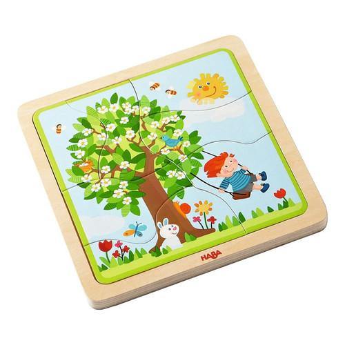 4 in 1 Wooden Puzzle - My Time of the Year - Seasons Learning - TheToysRoom