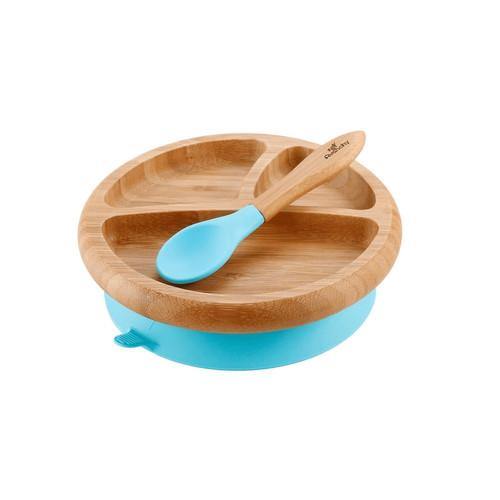 Bamboo Suction Baby Plate + Spoon - TheToysRoom