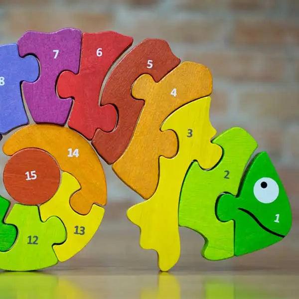 Counting Chameleon Bilingual Puzzle - TheToysRoom