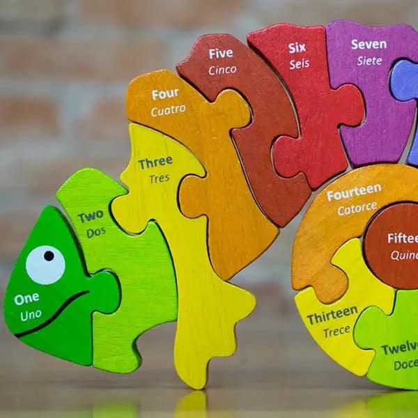 Counting Chameleon Bilingual Puzzle - TheToysRoom