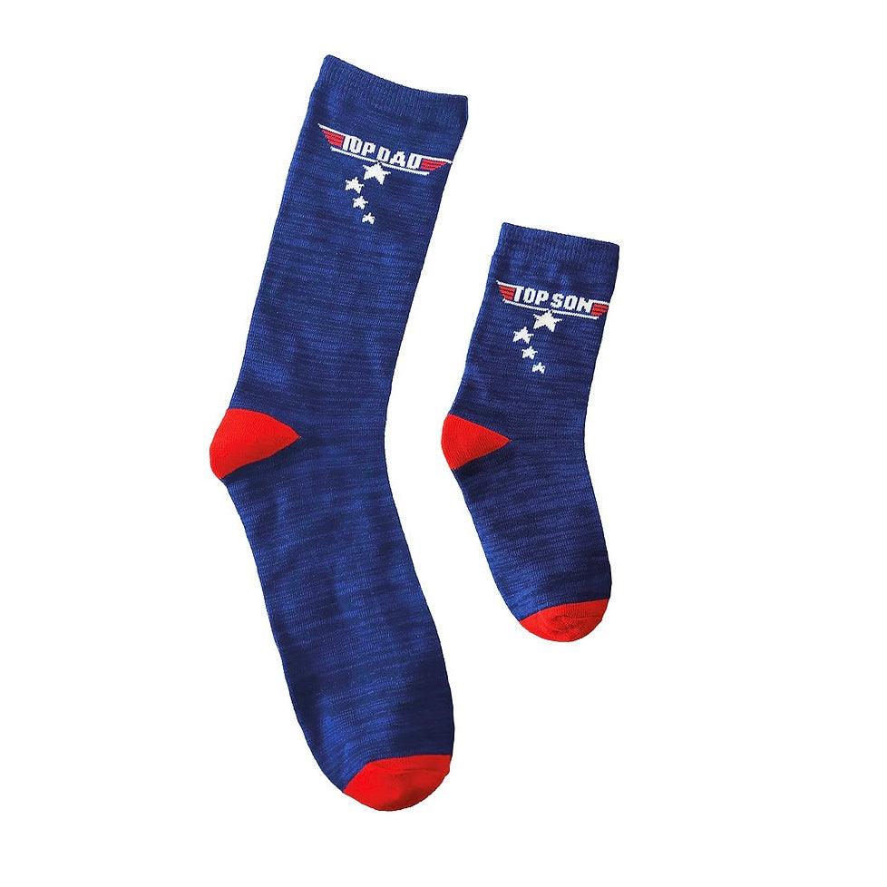 Daddy & Me, Top Dad / Top Son, 2-Pair Socks - TheToysRoom