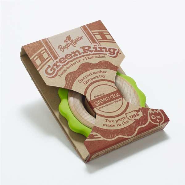 Green Ring Teether - Made in USA - TheToysRoom