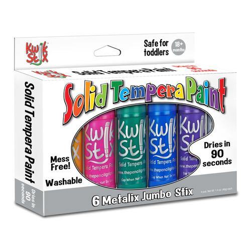 JUMBO Kwik Stix Paint Metallic colors - Solid Tempera Paint - 6 Colors - TheToysRoom