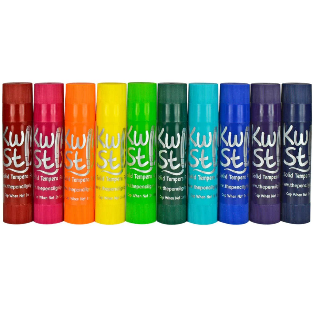 Kwik Stix Tempera Paint, Super Quick Drying, 10 Assorted Jewel Colors - TheToysRoom