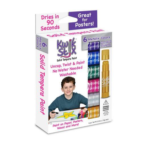 Kwikstix Tempera Paint - 6 Metalix Colors - TheToysRoom