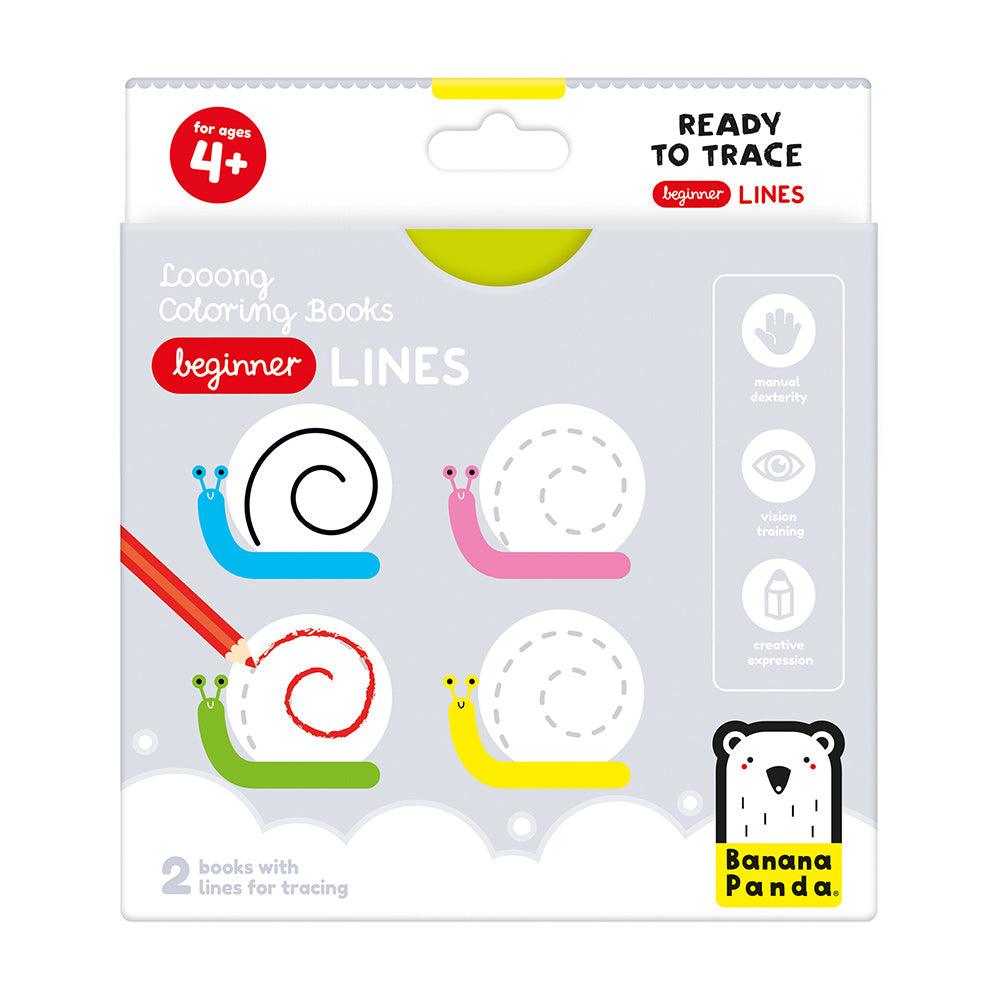 Looong Coloring Books Ready to Trace - Beginner Lines - TheToysRoom
