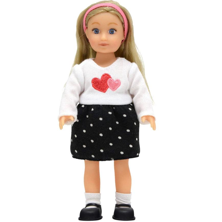 Mini Doll Emma - 6.5 Inch Vinyl Posable Doll - TheToysRoom