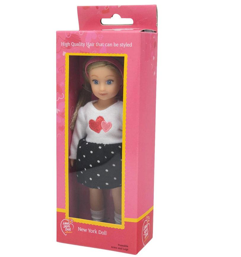 Mini Doll Emma - 6.5 Inch Vinyl Posable Doll - TheToysRoom