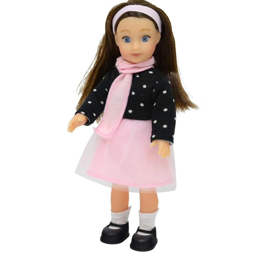 Mini Doll Eva - 6.5 Inch Vinyl Posable Doll - TheToysRoom