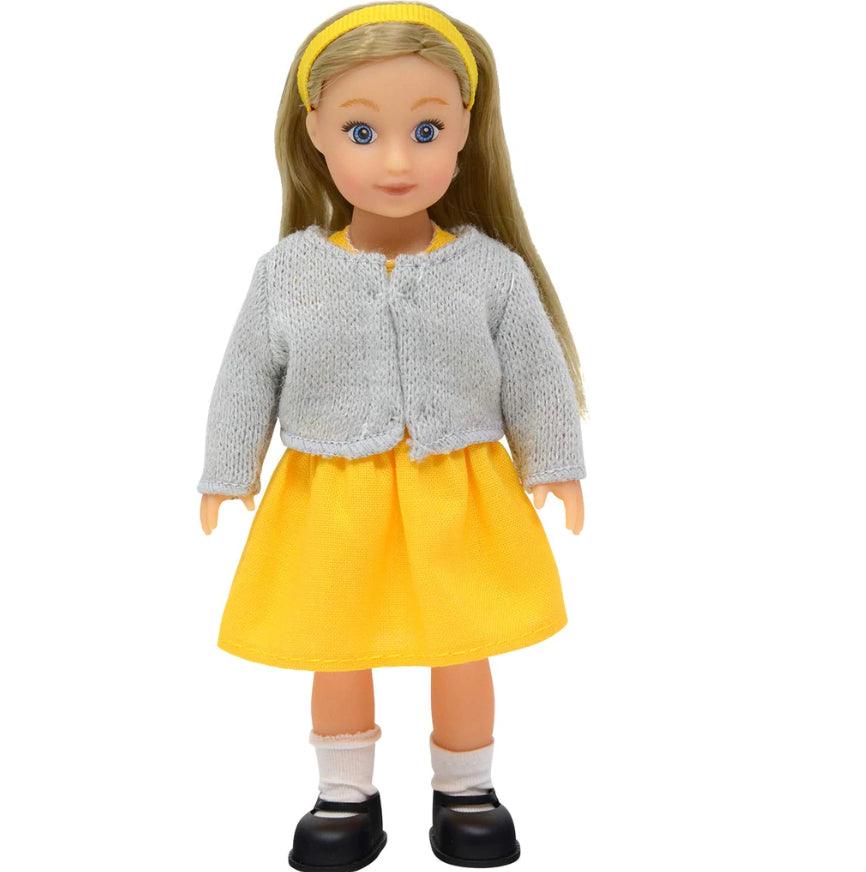 Mini Doll Sara - 6.5 Inch Vinyl Posable Doll - TheToysRoom