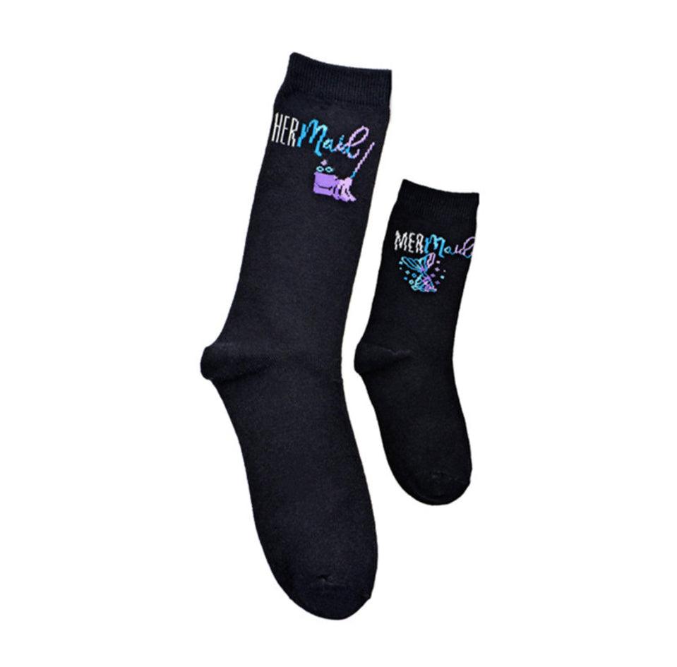 Mommy & Me, Mermaid Her Maid, 2-Pair Socks - TheToysRoom