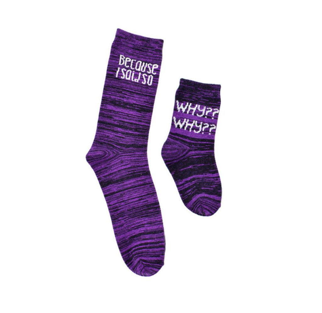 Mommy and Me, Why? Because I said so, 2-Pair Socks - TheToysRoom