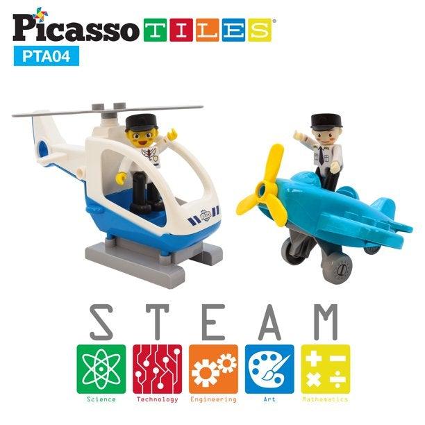 PicassoTiles Aircraft Character Figure Set - PTA04 - TheToysRoom