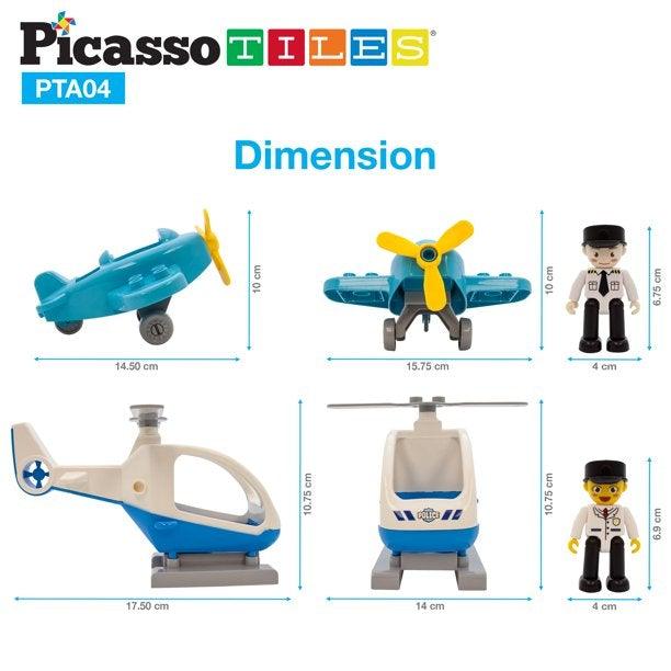 PicassoTiles Aircraft Character Figure Set - PTA04 - TheToysRoom