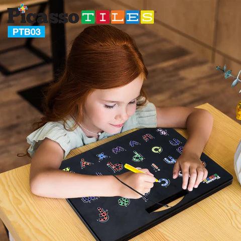 PicassoTiles Large 10”x12” Magnetic Drawing Board - Alphabets (Upper & Lower Case) PTB03 - TheToysRoom
