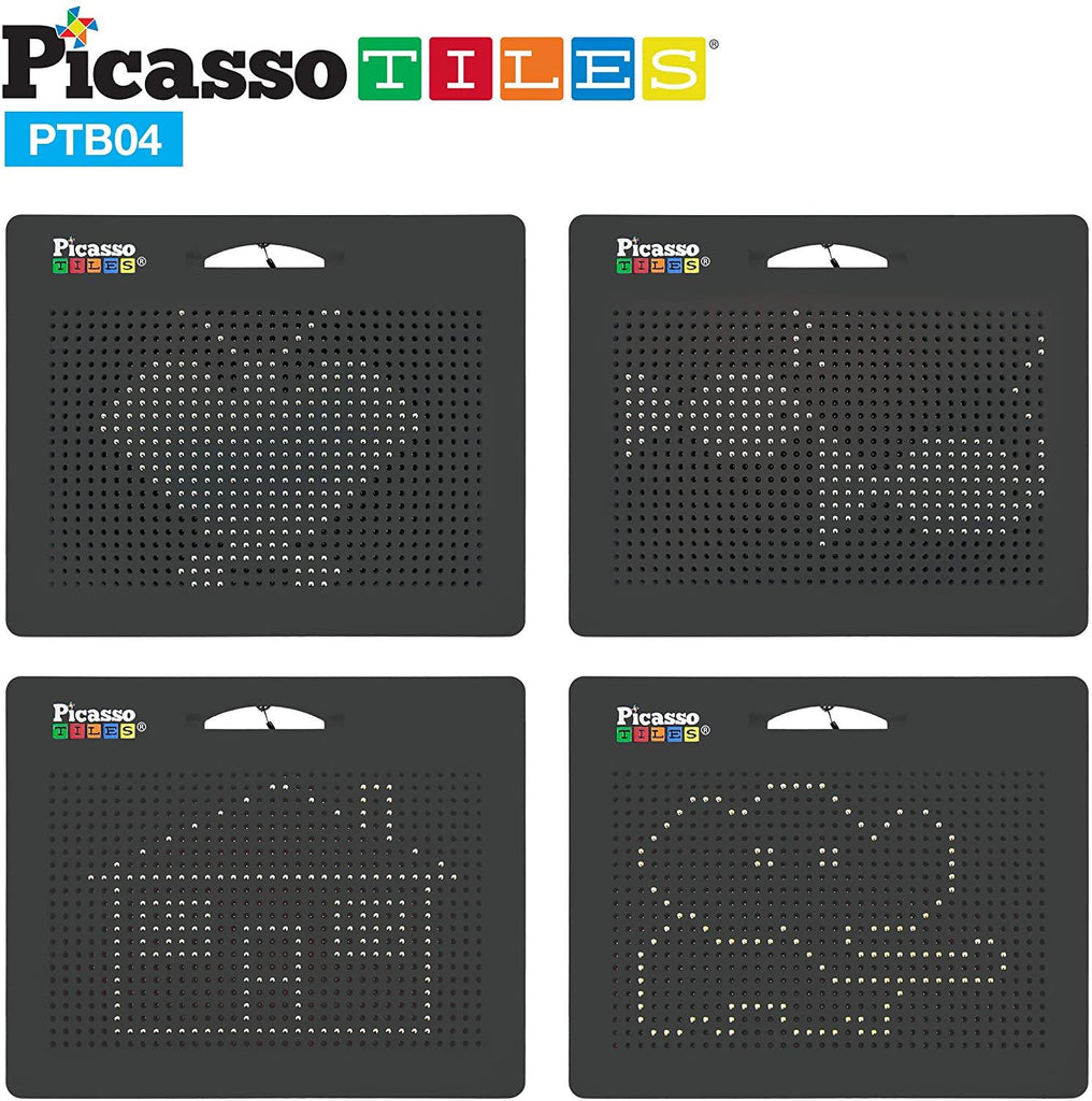 PicassoTiles Large 12"x10" Magnetic Drawing Board - Alphabet Letters and Freestyle - TheToysRoom