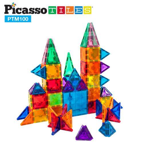 PicassoTiles Mini Diamond Magnetic Building Blocks PTM100 - 100 Piece Set - TheToysRoom