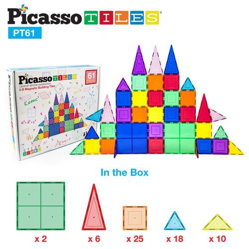 PicassoTiles PT61 3D Magnetic Building Block Tiles - TheToysRoom