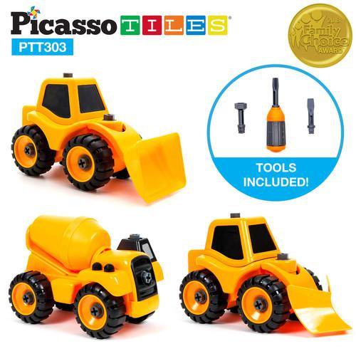 PicassoTiles PTT303 3-in-1 Constructible DIY Toy - TheToysRoom