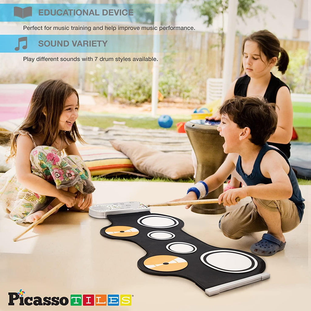 PicassoTiles Roll Up Electronic Drum Kit - TheToysRoom