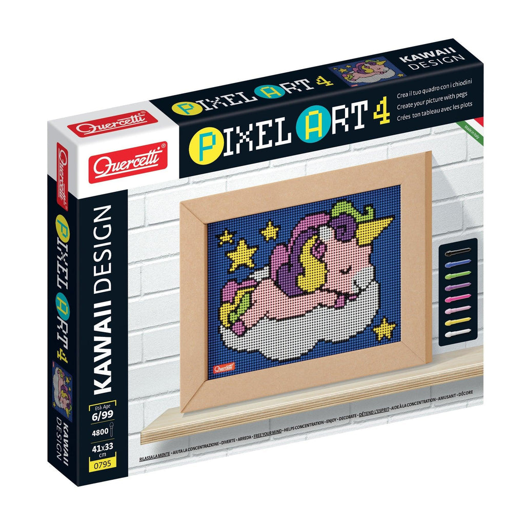 Quercetti Pixel Art 4 Kawaii Design Unicorn - TheToysRoom