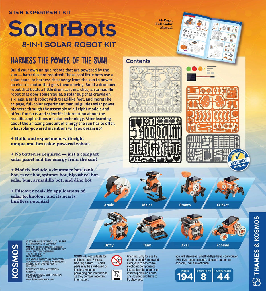 SolarBots: 8-in-1 Solar Robot Kit - TheToysRoom