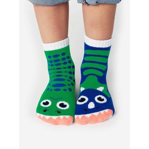 T-Rex & Triceratops | Kids Collectible Mismatched Socks - TheToysRoom