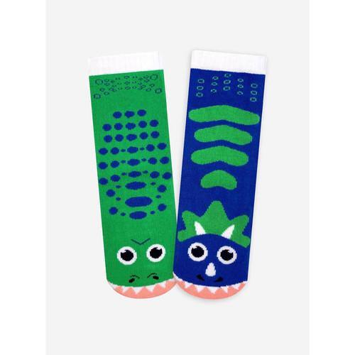 T-Rex & Triceratops | Kids Collectible Mismatched Socks - TheToysRoom