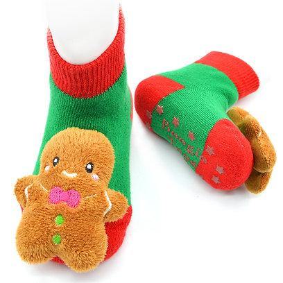 Toy Gingerbread Man Christmas Boogie Toes Rattle Socks - TheToysRoom
