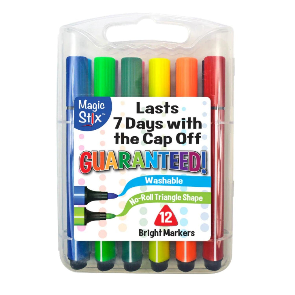 Triangular Magic Stix Markers, 12 Pack - TheToysRoom